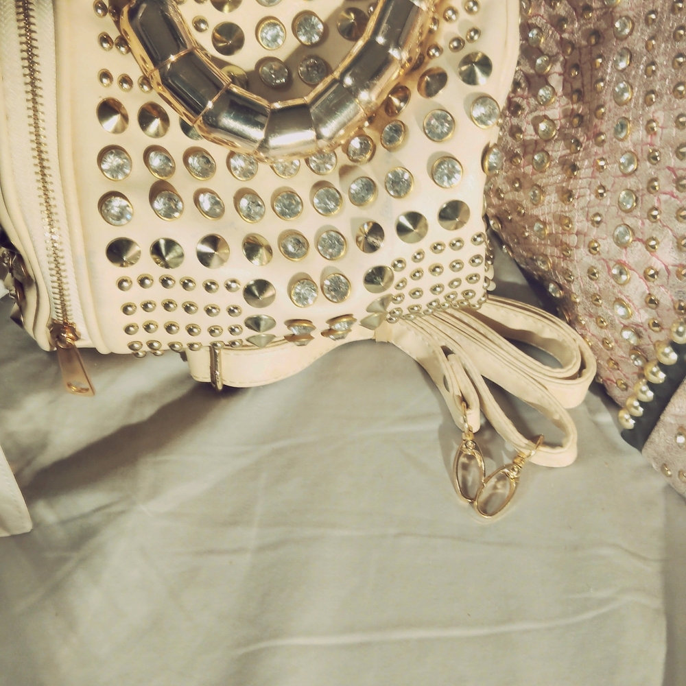 Studded Cream Backpack - image 2